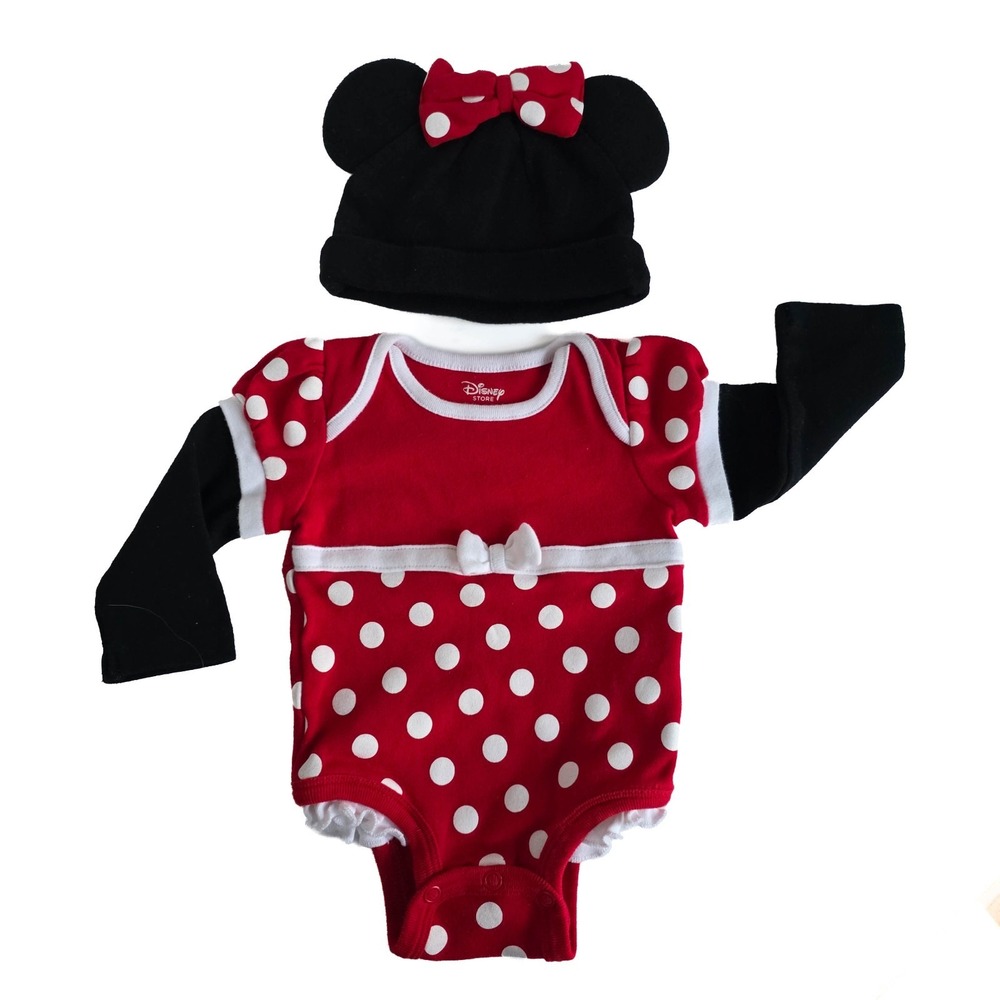 Disney Store Baby Minnie Mouse Costume 3-6M Organic Cotton First Halloween
